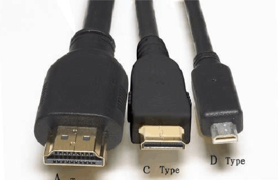 HDMI TYPE A/B/C/D接口区别