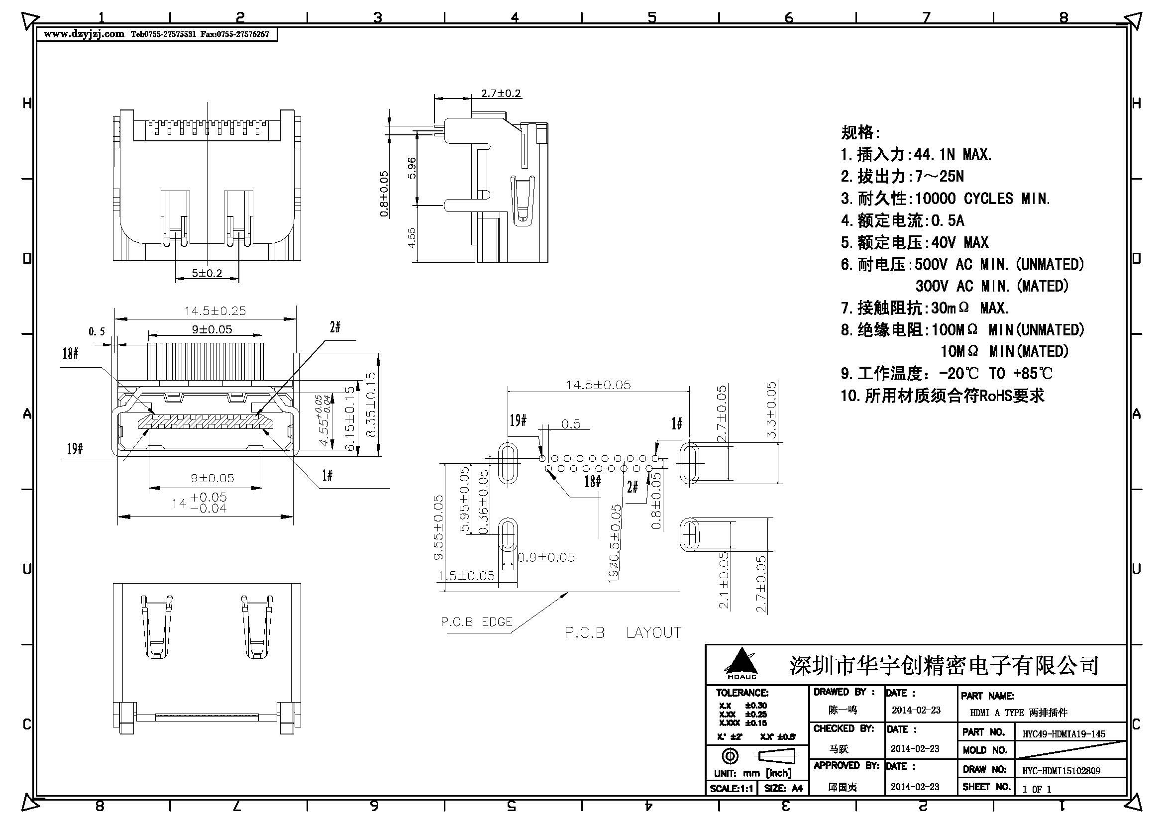 HDMI A TYPE 两排插件产品图.jpg