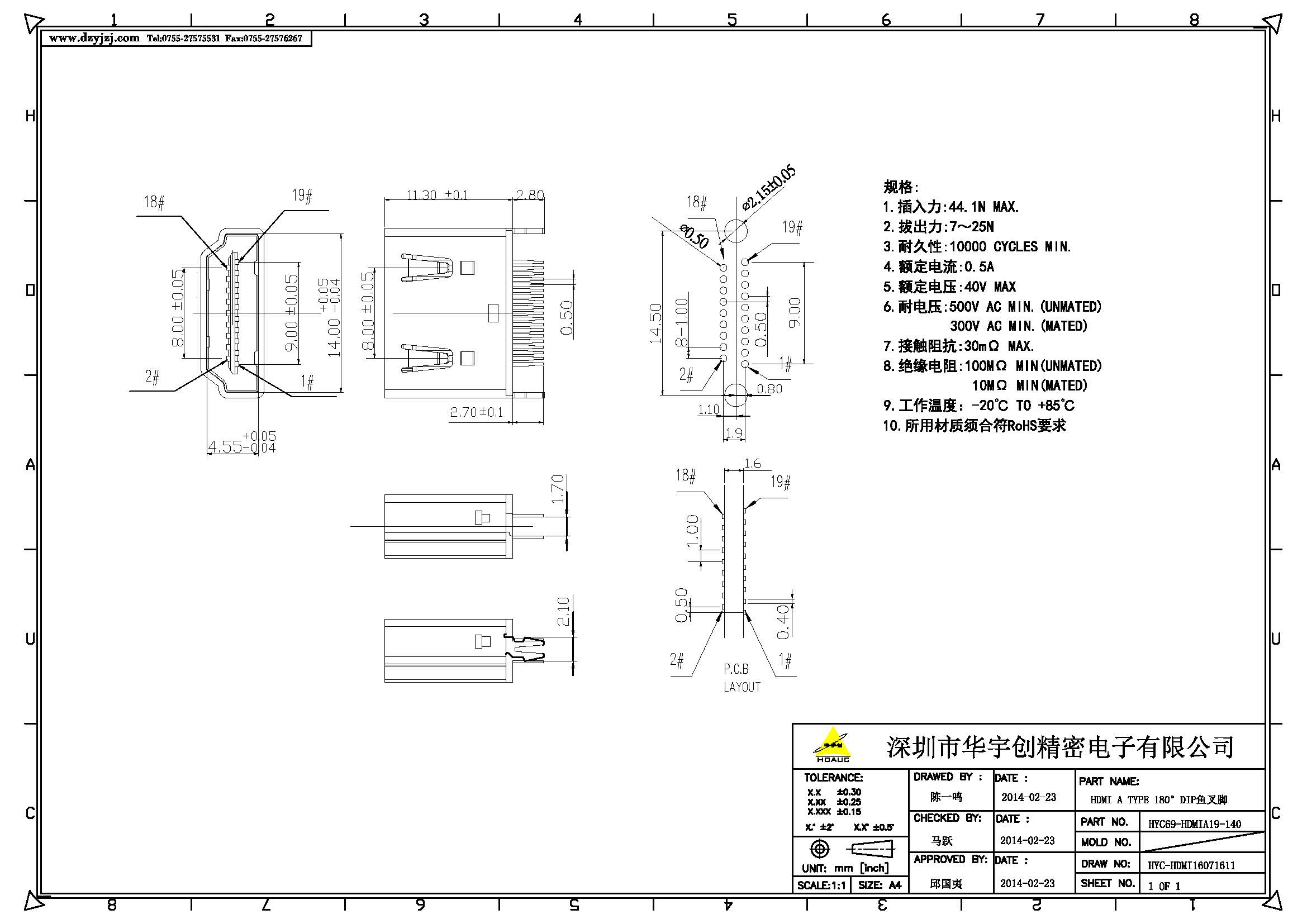 HDMI A TYPE 180°DIP 鱼叉脚产品图.jpg